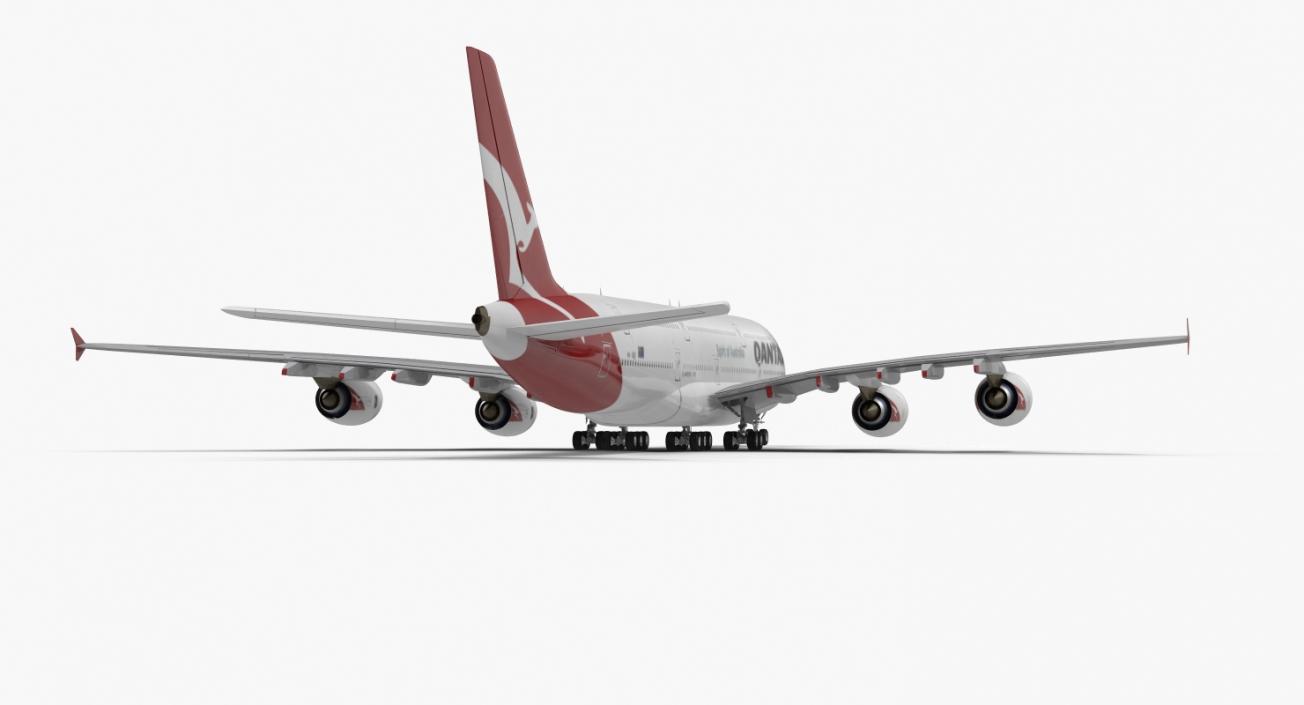 3D Airbus A380-1000 Qantas model